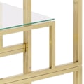 Miniatyrbillede 6 af 6: Konsolbord til entre, stue møbel i rustfrit stål og hærdet glas DEC031982 Guld