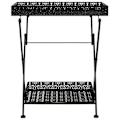 Miniatyrbillede 2 af 6: Sammenklappelig sidebord 58 x 35 x 72 cm i sort metal DEC032589 Metall