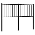 Miniatyrbillede 1 af 6: Hovedgærde til soveværelse, sengetilbehør, 120 cm, sort metal TDL0202441