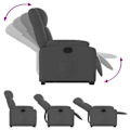 Miniatyrbillede 6 af 6: Fauteuil relax TV med komfortabel polstring og elektrisk løftefunktion i mørkegrå stof DEC027932 Grå