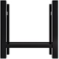 Miniatyrbild 5 av 6: Bänk för ved - Ej specificerat - 60x60 cm - Svart metall - Modern design - Inomhusbruk kastanj