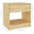 Pikkukuva 5 / 5: Yöpöytä laatikolla ja avoimella osastolla 40 x 31 x 40 cm käsittelemätöntä mäntyä DEC032954 kastanj