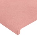 Miniatyrbillede 3 af 6: Hovedgærde - Ikke specificeret - 100x5x78/88 cm - Rosa velour - Klassisk stil - 2 dele Rosa
