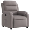 Miniatyrbillede 1 af 6: Fauteuil relax TV med komfortabel polstring og manuel hældningsfunktion i taupe stof DEC028183 Guld