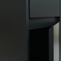 Miniatyrbild 3 av 6: "element väggskåp badrum 2 dörrar 3 fack 160x33 cm MDF svart 04_0008634" Svart