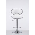 Miniatyrbillede 2 af 4: Barstol - Ikke specificeret - Højdejusterbar - Kunstlæder - Forkromet metal - Moderne design Vit