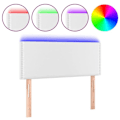 Miniatyrbillede 1 af 5: Sengehoved tilbehør til soveværelse møbel med LED 90 x 5 x 78/88 cm syntetisk hvid TDL0201918 Vit