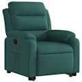 Miniatyrbillede 1 af 6: Fauteuil relax TV med komfortabel polstring og elektrisk løftefunktion i mørkegrønt stof DEC028230 Guld