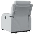 Miniatyrbillede 3 af 6: Fauteuil relax TV med komfortabel polstring og elektrisk løftefunktion i lys grå stof DEC027902 Grå