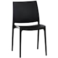 Miniatyrbillede 1 af 4: Sort bord i sort plastik med enkel design, stabelbar