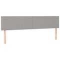 Miniatyrbillede 2 af 4: Hovedgavl til soveværelse med LED-møbel 200 x 5 x 78/88 lysegråt stof