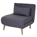 Miniatyrbillede 1 af 4: Sofa-seng stol til en person funktionel sammenklappelig i mørkegråt stof