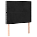 Miniatyrbillede 1 af 6: Hovedgærde - Klassisk - 100x5x78/88 cm - Sort fløjl - Elegant og komfortabel Svart