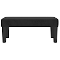 Miniatyrbillede 2 af 5: Banc bout de lit design klassisk 70 x 30 x 30 cm i sort velour og MDF DEC024682 Svart