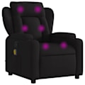Miniatyrbillede 2 af 6: TV-lænestol med massagefunktion, justerbar, 6 massagepunkter i sort stof DEC027044 Svart