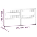 Miniatyrbillede 4 af 4: Hovedgavl til soveværelse møbel 205,5 x 4 x 100 cm sort fyrretræ TDL0202159