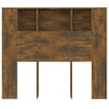 Miniatyrbillede 2 af 5: Hovedgærde - MDF - 120x18,5x104,5 cm - Brun - Moderne - Indbygget opbevaring kastanj