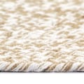 Pikkukuva 4 / 4: Käsintehty matto, valkoinen ja luonnollinen jute 90