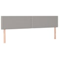 Miniatyrbillede 1 af 6: Hovedgærde til seng, soveværelse, møbel i 2 dele 100 x 5 x 78/88 cm lys grå stof TDL0206454 Grå