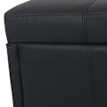 Pikkukuva 4 / 5: Banc banquette avec compartiment de rangement 180x45x45 cm en PVC noir mat 04_0005814 Svart