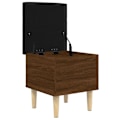 Miniatyrbillede 2 af 6: Bænk med opbevaring og sort siddepude 42 x 42 x 46 cm i ingeniørtræ farve eg brun DEC024737 kastanj