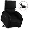 Miniatyrbillede 2 af 6: Fauteuil relax TV med elektrisk løft funktion, meget komfortabel i sort PVC DEC028469 Svart