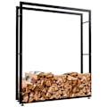 Miniatyrbillede 1 af 6: Ranges for logs, hylder til brænde, 150x125 cm i sort metal 10_0003550 kastanj