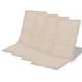 Pikkukuva 3 / 4: 4 kappaleen puutarhatuolin tyynysetti, vaalean kerman värisiä, mitat 120 x 50 x 3
