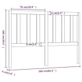 Pikkukuva 4 / 4: Sängynpääty lisävaruste makuuhuone huonekalut 166 x 4 x 100 cm valkoista mäntyä TDL0203785 Vit