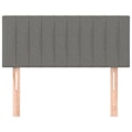 Miniatyrbillede 2 af 6: Sengehoved tilbehør til soveværelse møbel 80 x 5 x 78/88 cm mørkegrå stof TDL0203179 Grå