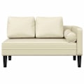 Pikkukuva 2 / 6: Meridienne chaise longue sohva sisätiloihin vaaleilla PVC-patukoilla DEC026066 Grädde