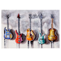 Miniatyrbild 1 av 4: Oljemålningar gitarrer 100% väggmålning 3D handmålad av L 120 av 80