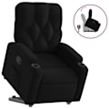 Miniatyrbillede 2 af 6: Fauteuil relax TV med behagelig polstring, elektrisk løftefunktion i sort stof DEC028112 Svart