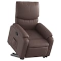 Miniatyrbillede 1 af 6: Fauteuil relax TV polstring komfortabel elektrisk løftefunktion i PVC brun DEC028031 kastanj