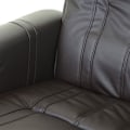 Miniatyrbillede 4 af 4: Sofa stole til TV med justerbar ryg og roterende funktion, med brunt syntetisk fodskammel.