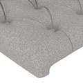 Miniatyrbillede 4 af 4: Hovedgærde til soveværelset, møbel med polstring og sidekant 203 x 23 x 78/88 lys gråt stof