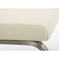 Miniatyrbillede 6 af 6: Stol til spisestue x1 moderne design i creme PVC med støtte i rustfrit stål 10_0001990 Grädde