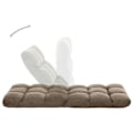 Miniatyrbillede 6 af 6: Sammenklappelig justerbar mikrofiber taupe gulvstol DEC026244 Mol