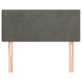 Miniatyrbillede 2 af 6: Hovedgærde til soveværelse møbel 90 x 5 x 78/88 cm grå velour TDL0203160