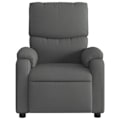 Miniatyrbillede 2 af 6: Fauteuil relax TV polstring komfortabel manuel vippes funktion i mørkegrå stof DEC027930 Grå