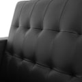 Miniatyrbillede 3 af 6: Lounge stole til venteværelse i sort syntetisk med metalben 04_0003124 Metall