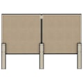 Miniatyrbillede 3 af 4: Sengegavl tilbehør til soveværelse møbel 140 x 200 cm mørkegrå stof TDL0203156