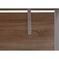 Pikkukuva 5 / 6: Tietokonepöytä takaseinällä ja kaapelikouruilla, 120x60 cm, valkoinen metalli ja luonnonvärinen MDF 04_0006050 Vit