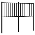 Miniatyrbillede 4 af 6: Hovedgærde til soveværelse, sengetilbehør, 120 cm, sort metal TDL0202441