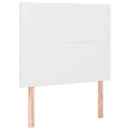 Miniatyrbillede 1 af 6: Hovedgærde - Klassisk - 100x5x78/88 cm - Syntetisk læder hvid - Holdbar - Elegant Vit