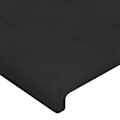 Miniatyrbillede 4 af 5: Hovedgærde til soveværelse møbel med LED 147 x 16 x 78/88 sort velvet stof