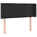 Miniatyrbillede 2 af 5: Hovedgærde - LED - Sort - 103x16x78/88 cm - Simililæder - Moderne design Svart