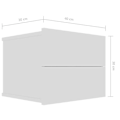 Pikkukuva 5 / 5: Seinäpöytä yövalaisimelle kahdella laatikolla 40 x 30 x 30 cm valkoista engineering-puuta DEC033330 Vit