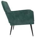 Miniatyrbillede 3 af 6: Designet og moderne loungestol med armlæn 62 x 79 x 79 cm i grøn fløjl DEC028683 Grön