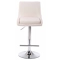 Miniatyrbild 3 av 3: Set med 2 barstolar med modernt design i vit syntetisk material, metallben med kromlook TDB10463 Vit